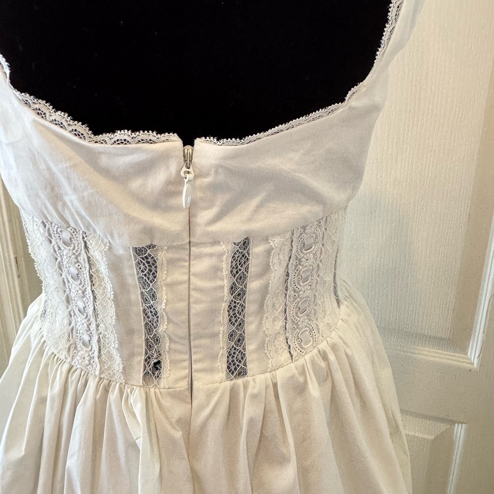 House of Cb London Perle White Midi Dress Women's Size M - Picture 4 of 7